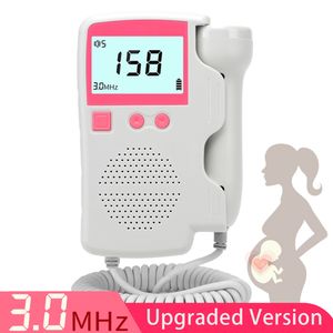 Doppler Fetalbaby Detector de frecuencia cardíaca Monitor con punta de 3.0MHz Pregancel de ultrasonido Medical Pregancy Curva LCD Muestra Sin radiación en venta