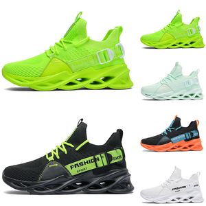 2021 Non-Brand men women running shoes blade Breathable shoe black white volt orange yellow mens trainers outdoor sports sneakers