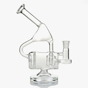 Big Glass Bong Clear Hookahs 9" Tall Water Pipes 4mm Thick Oil Dab Rigs 14mm Female Joint With Bowl