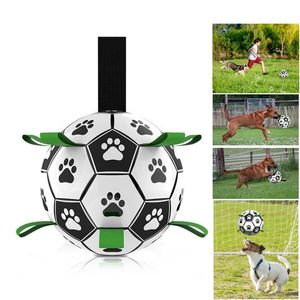 Dog Toy lovely Paw Football Toys For Puppy large Dogs Outdoor training Interactive Pet Bite Chew Ball toys Soccer And Inflator 211111