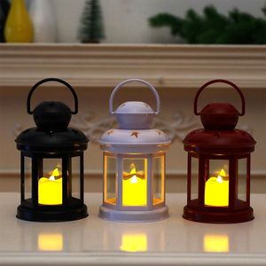 Strings Christmas Decoration Lantern Retro Portable Electronic LED Candle Lamp Lighting Holiday Decorations