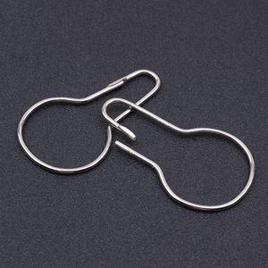 1000pcs Yeni Paslanmaz Çelik Krom Duş Banyosu Banyo Perde Yüzük Klipsi Kolay Glide Hooks DH9675