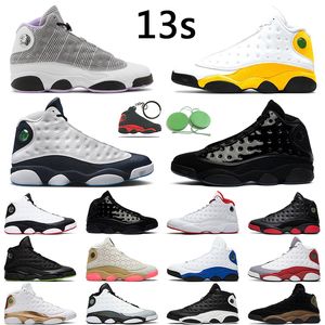 13s Cap and Gown Basketball Shoes mens jumpman 13 Obsidian University Gold Red Flint Black Cat mens trainer