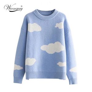 Maglioni Donna Harajuku Lovely Chic Preppy Simple Soft Loose Spring Ragazzi Maglieria Moda casual Ragazze coreane Pullover C-171 211103