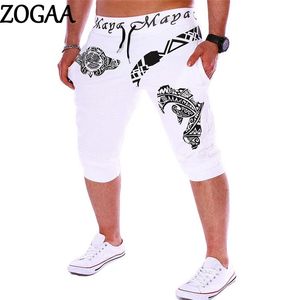Zogaa Homens Sweatpants Ropa de Hombre Shorts Casual Moda Streetwear Carta de 3 cores Imprimir Joggers 210716