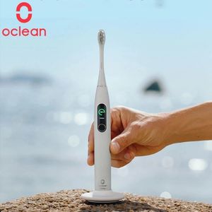 Oclean X pro Elite Smart Sonic Electric Toothbrush 32 Levels Wireless Rechargeable IPX7 Waterproof Tooth Cleaner Support App Brushing Analysis Report - Grey