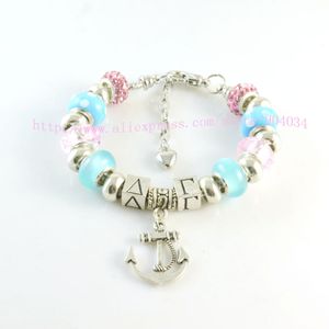 Delta Gamma Sorority charm Bracelet greek bead bracelets 1pc