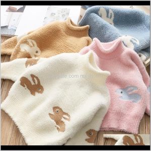 Pullover Baby Clothing Baby Maternity Drop Delivery 2021 Cartoon Animals Winter Girl Sweaters 2 4 Years Toddler Knitting Pullovers Top Korean