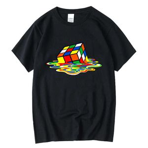 XINYI T-shirt da uomo Alta qualità 100% cotone per uomo manica corta Magic Square design magliette con stampa T-shirt Abbigliamento 210629