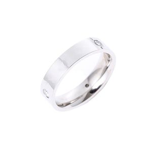 Brand Designer 316L Titanium Steel Ring Love Zircon Men and Women Band rings Jewelry for lovers couple wedding gift US Size (5-11)