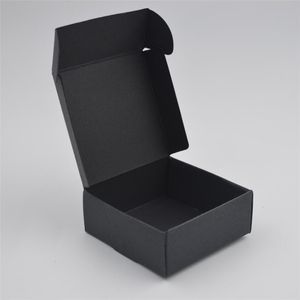 50pcs 블랙 wrapcraft 크래프트 종이 포장 상자 웨딩 파티 수 제 비누 상자에 대 한 작은 선물 사탕 쥬얼리 패키지 상자 210402