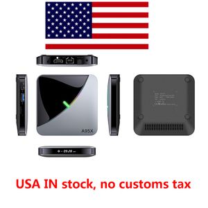 Wysyłka z USA Warehouse TV Box A95X F3 AIR 8K RGB Light Amlogic S905x3 Android 9.0 2GB 4GB RAM 32GB 64GB ROM