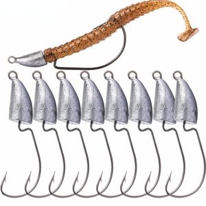 Wholesale weedless fishing hooks for sale - Group buy Fishing Hooks g g g g Offset Worm Stainless Steel Jig Head Barbed Weedless Fishhook