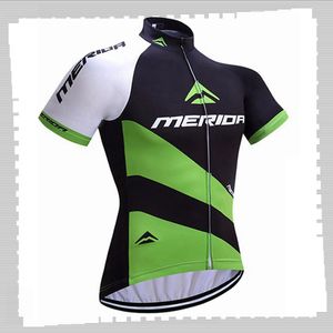 Cykling Jersey Pro Team Merida Mens Sommar Snabbtork Sport Uniform Mountain Bike T Shirts Väg Cykel Toppar Racing Kläder Utomhus Sportkläder Y21041207