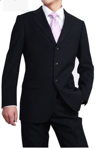 Мужчины бизнес мужской черный костюм мужская трех кнопка джентльмен формальный костюм