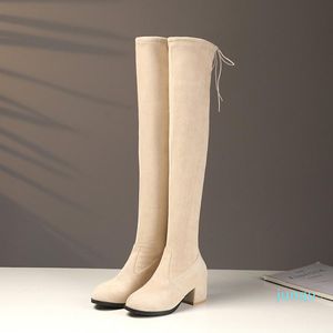 Оптовые ботинки большой размер 9 10 11-14 бедро высокое колено над женскими женские сапоги обувь женщина зима