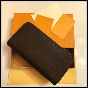 High Quality Fashions luxurys designers bags women leather Single zipper long wallet purse card holder long business wallet men wallet purse With Box Dust bag