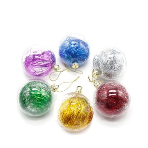 DIY昇華明確な飾り球8cmクリスマスツリーの装飾のプラスチックボールペンダントウェディングパーティーの装飾用品