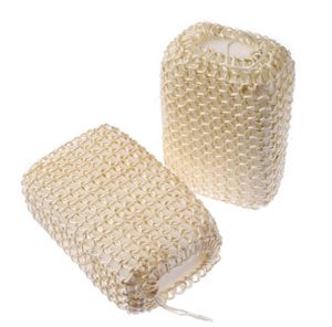 Naturbad Sisal Svamp Exfoliating Shower Sponge-Ta bort den döda huden för hem eller hotell 14 * 10cm grossist sn2697