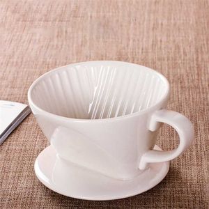 Practical Coffee Filtering Cup Reusable Hand Brewed Drip Ceramic Funnel Durable Accessories 211008