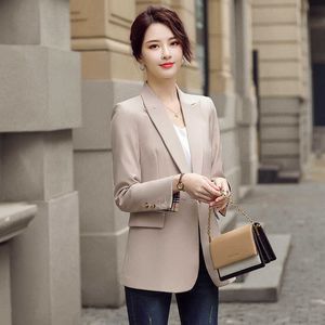 Stor storlek S-4XL professionell kvinnors kostymjacka feminin höst lösa damer blazer elegant kontor kvinnlig 210527