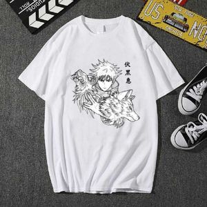 2021 quente anime jujutsu kaisen t-shirt moda curto t-shirt casual masculino e feminino panos y0809