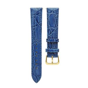 Cinturini per orologi YQI cinturino in vera pelle cinturino blu donna 16mm 17mm 18mm 19mm 20mm cinturino per ora con fibbia in acciaio inossidabile