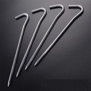4PCs / Lot Outdoor Picnic Camping Gadgets Canopy Aluminium Alloy Tent Pegs Stakes Nails Ground Pin Hook Camp Tentage Tillbehör 558 Z2