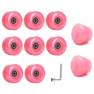 Top Roller Skate Wheels With Bearings And Toe Stoppers for Double Row Skating Quad Skates Skateboard X58mm A Skateboarding