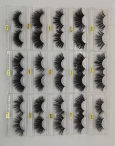 3D Mink Eyelash mm Natural and fluffy real mink lashes D large lashes false eyelash packing in Silver glitter box styles free DHL