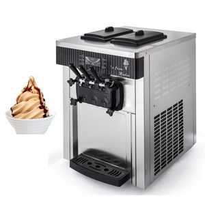 Kommersiell mjuk glassmaskin 16-28l / h Sundae Makers Vending för YouGurt Andra Sorbet