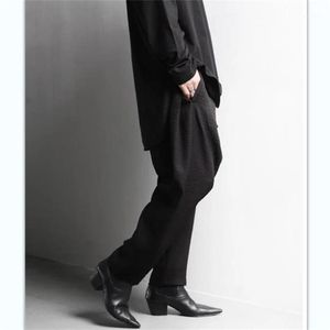 Men's Pants Hanging Crotch Casual Pleated Wrapped Elastic Waist Large Size To Resist