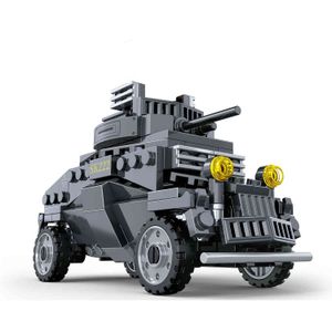 Wholesale toy police vehicles resale online - 2021 World War WW2 Army Military Soldier City Police SWAT Armor Vehicle Tank Model Building Blocks Bricks Kids Toys X0503