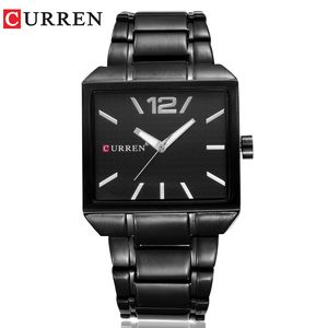 Curren Mens 시계 Stainlsteel Businwatch 남성 탑 럭셔리 브랜드 방수 아날로그 쿼츠 손목 시계 Relogio Masculino X0524