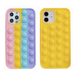 ARS2366 Colorful Yellow 2colors Silicone Gel Decompression Phone Cases Fuuny Back Cover Case for IP 12 Pro Max 11 XS XR Top Seller