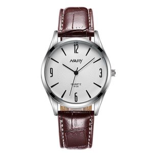 Watchsc-novo colorido Simples Generoso relógio de esportes relógios (Brown Belt Silver)