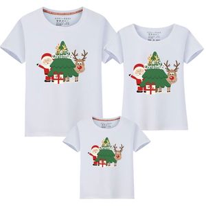 Family Matching Outfits Clothes Christmas Dad Mom Baby T-Shirt Clothing Funny Mother Daughter Father Son Mommy and Me Shirt 210417