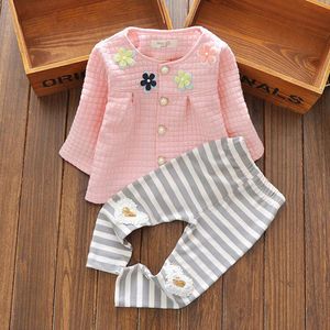 Conjunto de roupas de bebê meninas primavera outono casual terno moda bonito bebê menina roupas de aniversário conjuntos de roupas de bebê de 1 a 4 anos