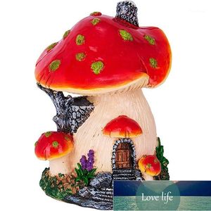 Dekorativa Objekt Figuriner Ankoow Red Mushroom House Mini Landscape Fairy Garden Decoration Resin Crafts Ornament Miniatyr Tillbehör1 Fabrikspris Expert