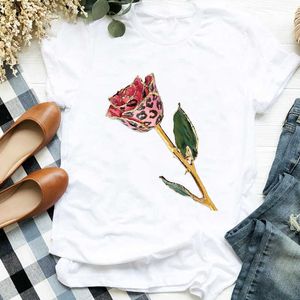 Kadınlar Lady Çiçek Kelebek Karikatür Baskı 90 S Moda Baskı Gömlek Giyim T Tee Bayan Tshirt Kadın Üst Grafik T-shirt X0628
