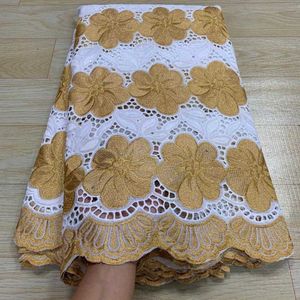 Miqier высококачественный африканский нигерийский тюль кружевная ткань 100% хлопчатобумажная ткань вечеринка платье вышитые швейцарские хлопчатобумажные ткани 2.5yards 210702