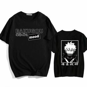 My Hero Academia Bakugou O-neck Fashion Hip Hop Print Fashion Anime T-shirt Y0809
