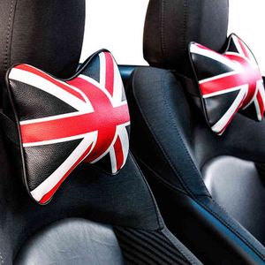 Asiento de coche cuello almohada decoración reposacabezas soporte para MINI Cooper Countryman F54 F55 F56 R60 2 uds accesorios de coche interior