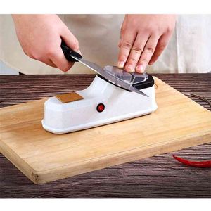 Electric Knife Sharpener USB Powered Multi-Function Sharpening Tool for Chef Kitchen Fruit Knives Scissors 210615