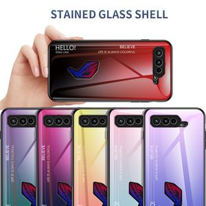 Custodie in vetro temperato liscio sfumato ultra sottile per ASUS ROG Phone 5 ROG3 ZS661KL ROG2 ZS660KL Max Pro M1 Cover antigraffio