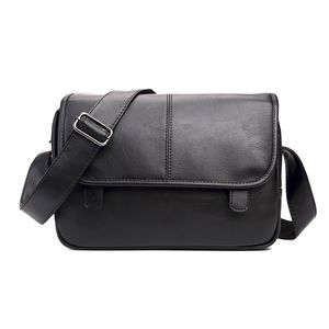 Homens de couro do ombro mensageiro sacos de couro macio couro maciço bom acabamento crossbody saco para homens moda