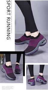 2022 large size women's shoes air cushion flying knitting sneakers over-toe shos fashion casual socks shoe WM2222