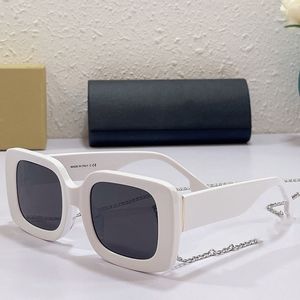 Óculos de sol para mulheres homens preto branco quadrado óculos de sol 4327 moda clássico óculos de desenhista óculos de férias UV400 viagem de viagem Enviar corrente de prata