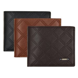 Wallets Genuine PU Leather Wallet Male Short Purse Coin Men Business Office Card Holder High Quality Bifold Slim Small