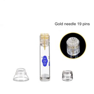 Hydra Needle 19pins Aqua Micro Channel Mesotherapy Titan Gold Needles Fine Touch System Dermastamp Serum Applicator CE